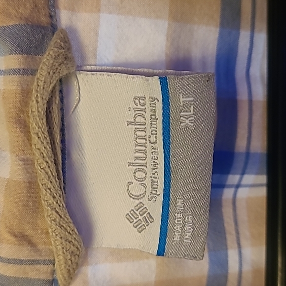 Columbia Shirt Mens XLT Athletic Plaid Outdoor Striped Button Down - Picture 3 of 4